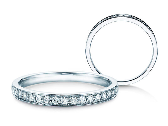 Verlovingsring Alliance-/Eternityring in witgoud