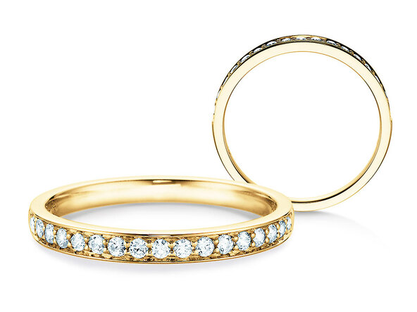 Verlovingsring Alliance-/Eternityring in 18K geelgoud met diamanten 0,255ct G/SI