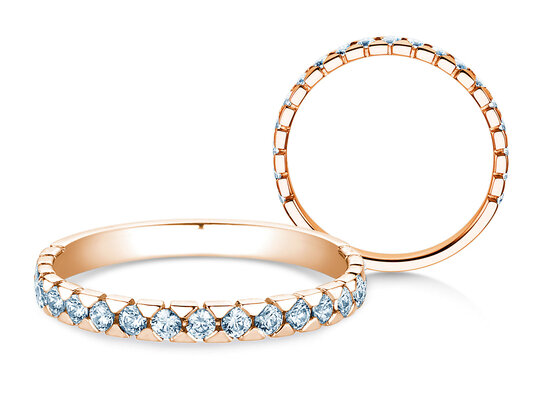 Verlovingsring Balance in 18K roségoud met diamanten 0,50ct G/SI