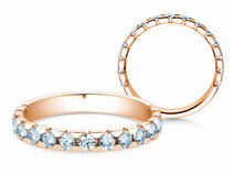 Verlovingsring Balance in 14K roségoud met diamanten 0,75ct G/SI