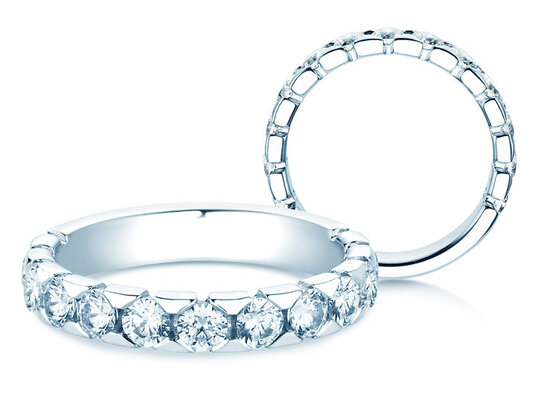 Verlovingsring Balance in 14K witgoud met diamanten 0,38ct G/SI