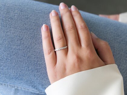 Verlovingsring Balance in 9K witgoud met diamanten 0,50ct G/SI