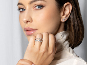 Verlovingsring Dawn in 14K witgoud met diamanten 1,27ct G/SI