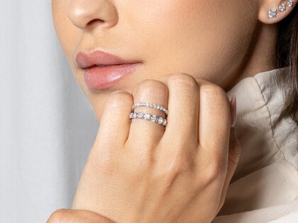 Verlovingsring Dawn in 14K witgoud met diamanten 1,27ct G/SI