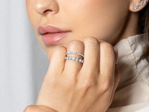 Verlovingsring Dawn in 14K witgoud met diamanten 1,27ct G/SI