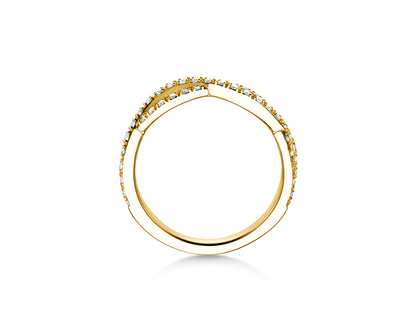 Verlovingsring Diamond Curve in 14K geelgoud met diamant 0,40ct G/SI