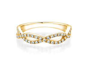 Verlovingsring Diamond Curve in 14K geelgoud met diamant 0,40ct G/SI