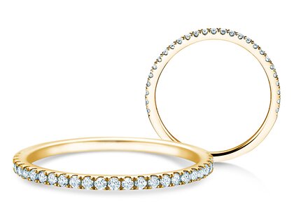 Verlovingsring Dusk in 9K geelgoud met diamanten 0,25ct G/SI
