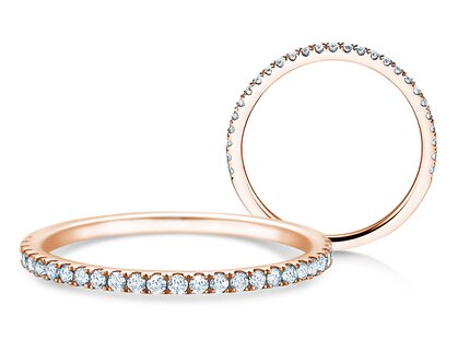 Verlovingsring Dusk in 14K roségoud met diamanten 0,25ct G/SI