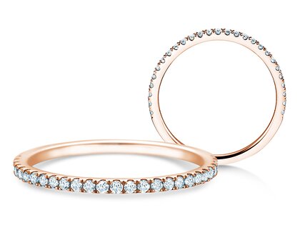 Verlovingsring Dusk in 9K roségoud met diamanten 0,25ct G/SI