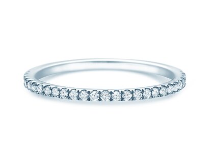 Verlovingsring Dusk in platina 950/- met diamanten 0,25ct G/SI