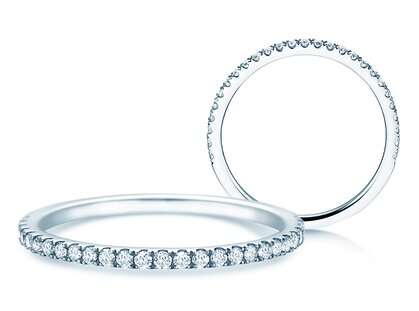 Verlovingsring Dusk in 9K witgoud met diamanten 0,25ct G/SI