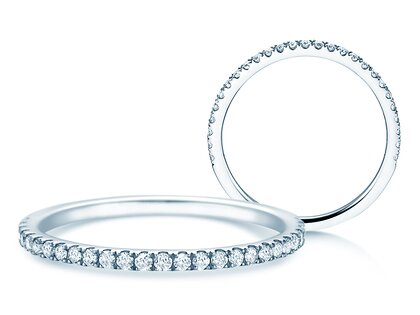 Verlovingsring Dusk in platina 950/- met diamanten 0,25ct G/SI