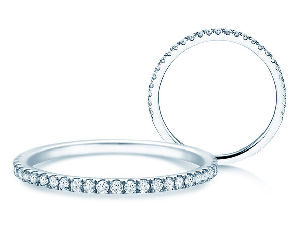 Verlovingsring Dusk in platina 950/- met diamanten 0,25ct G/SI
