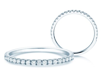 Verlovingsring Dusk in 14K witgoud met diamanten 0,35ct G/SI