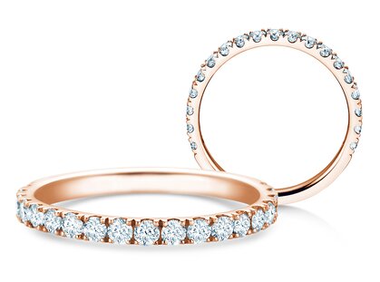 Verlovingsring Dusk in 9K roségoud met diamanten 0,55ct G/SI