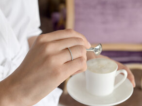 Verlovingsring Dusk in 14K witgoud met diamanten 0,35ct G/SI