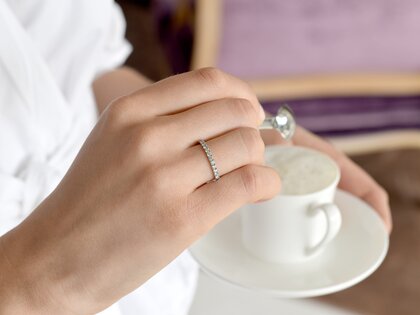 Verlovingsring Dusk in 14K witgoud met Lab-grown diamanten 0,55ct E/VS