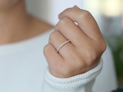 Verlovingsring Dusk in platina 950/- met diamanten 0,25ct G/SI