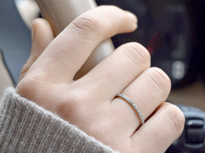 Verlovingsring Dusk in platina 950/- met diamanten 0,25ct G/SI