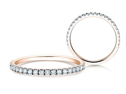 Verlovingsring Dusk in 14K roségoud met diamanten 0,35ct G/SI