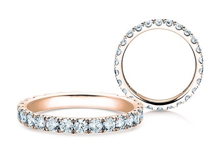 Verlovingsring Dusk in 9K roségoud met diamanten 1,17ct G/SI