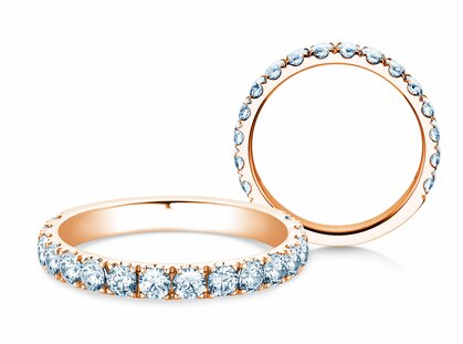 Verlovingsring Dusk in 14K roségoud met diamanten 0,96ct G/SI