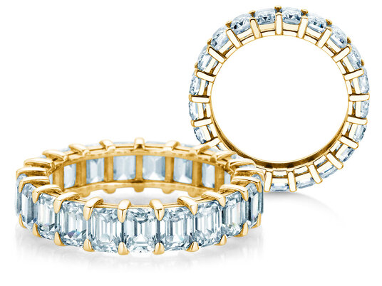 Verlovingsring Emerald Cut Eternity in 9K geelgoud met Lab-grown diamanten 2,00ct E/VS