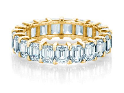 Verlovingsring Emerald Cut Eternity in 9K geelgoud met Lab-grown diamanten 2,00ct E/VS