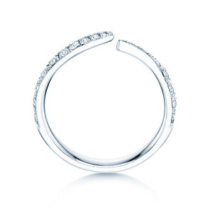 Verlovingsring Flow Pavé in 9K witgoud met diamanten 0,51ct G/SI