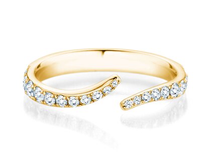 Verlovingsring Flow Pavé in 14K geelgoud met diamanten 0,51ct G/SI