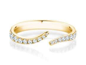 Verlovingsring Flow Pavé in 14K geelgoud met diamanten 0,51ct G/SI