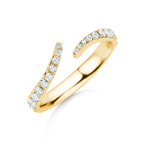 Verlovingsring Flow Pavé in 14K geelgoud met diamanten 0,51ct G/SI