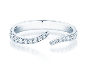 Verlovingsring Flow Pavé in 9K witgoud met diamanten 0,51ct G/SI