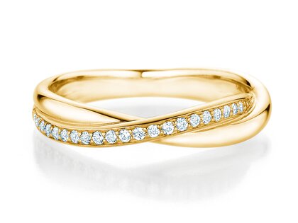 Verlovingsring Forever Us Diamonds in 18K geelgoud met diamanten 0,20ct G/SI