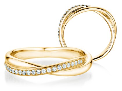 Verlovingsring Forever Us Diamonds in 18K geelgoud met diamanten 0,20ct G/SI