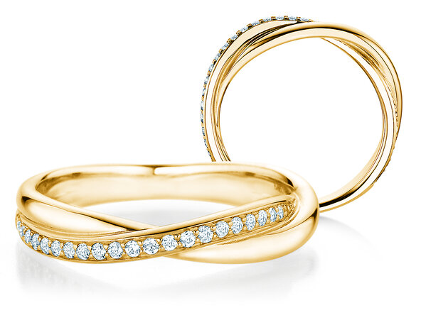 Verlovingsring Forever Us Diamonds in 18K geelgoud met diamanten 0,20ct G/SI