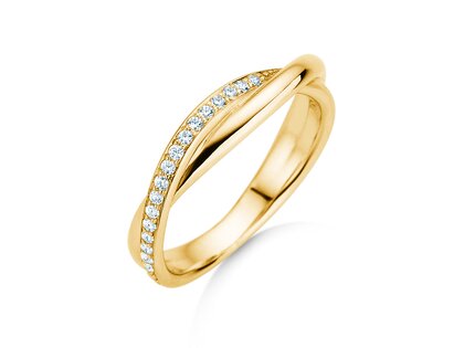 Verlovingsring Forever Us Diamonds in 18K geelgoud met diamanten 0,20ct G/SI
