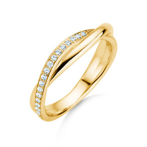 Verlovingsring Forever Us Diamonds in 18K geelgoud met diamanten 0,20ct G/SI