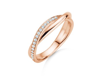 Verlovingsring Forever Us Diamonds in 18K roségoud met diamanten 0,20ct G/SI