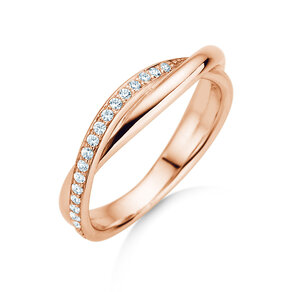 Verlovingsring Forever Us Diamonds in 18K roségoud met diamanten 0,20ct G/SI