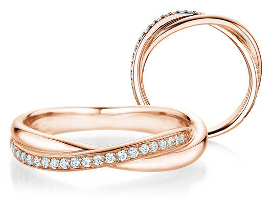 Verlovingsring Forever Us Diamonds in 18K roségoud met diamanten 0,20ct G/SI