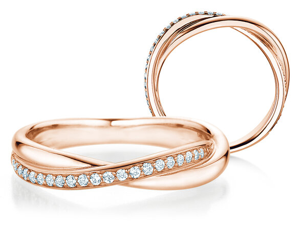 Verlovingsring Forever Us Diamonds in 18K roségoud met diamanten 0,20ct G/SI