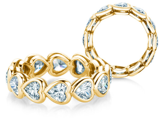Verlovingsring Full of Hearts in 9K geelgoud met Lab-grown diamanten 1,28ct E/VS