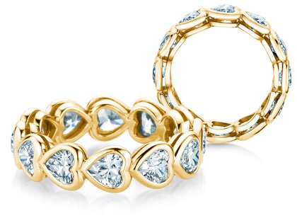 Verlovingsring Full of Hearts in 9K geelgoud met Lab-grown diamanten 1,28ct E/VS