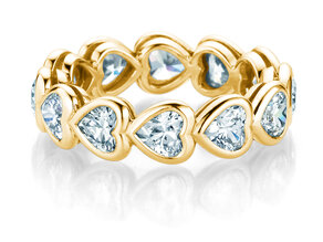 Verlovingsring Full of Hearts in 9K geelgoud met Lab-grown diamanten 1,28ct E/VS