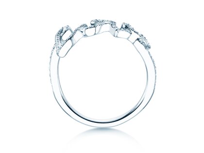 Ring Love Diamonds Pavé in 14K witgoud met diamanten 0,37ct G/SI
