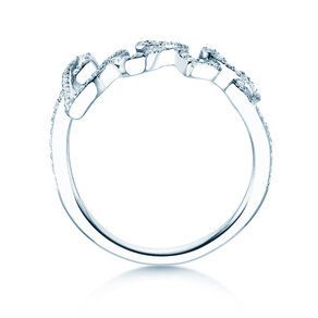 Ring Love Diamonds Pavé in 14K witgoud met diamanten 0,37ct G/SI