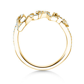 Ring Love Diamonds Pavé in 14K geelgoud met diamanten 0,37ct G/SI