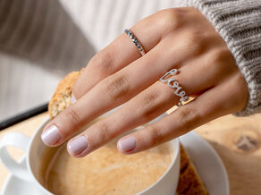 Ring Love Diamonds Pavé in 14K witgoud met diamanten 0,37ct G/SI